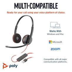 Наушники Poly Blackwire 3220 USB-A/C Фото 4