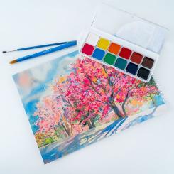 Акварельные краски Kite Classic, 12 цветов Фото 2