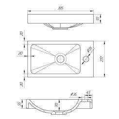 Раковина GRANADO Foz white gel Фото 5