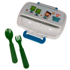 Ланч-бокс детский Yes Minecraft 750 мл с принадлежностями Фото 3