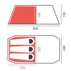 Палатка Grand Canyon Robson 3 Alu Capulet Olive Фото 11