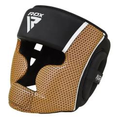 Боксерский шлем RDX Aura Plus T-17 Black Golden XL Фото 1