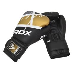 Боксерские перчатки RDX F7 Ego Black Golden 10 унцій Фото 1