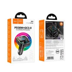 FM модулятор HOCO E81, Black, Box Фото 3