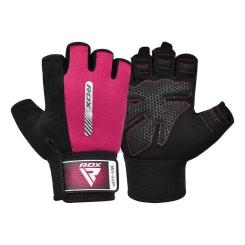 Перчатки для фитнеса RDX W1 Half Pink S Фото 1
