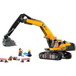 Конструктор LEGO City Желтый строительный экскаватор Фото 1