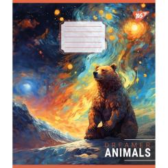 Тетрадь Yes Dreamer animals 24 аркушів клітинка Фото 1