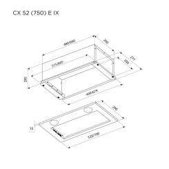 Вытяжка кухонная Pyramida CX 52 (750) E IX Фото 5