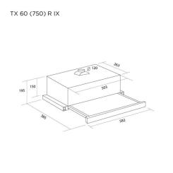 Вытяжка кухонная Pyramida TX 60 (750) R IX Фото 3
