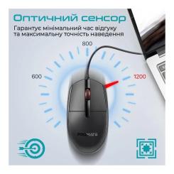 Мышка Promate CM-1200 USB Black Фото 3