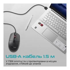 Мышка Promate CM-1200 USB Black Фото 5