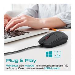 Мышка Promate CM-1200 USB Black Фото 6