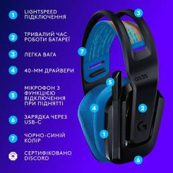 Наушники Logitech G535 Lightspeed Console Wireless Black Фото 5