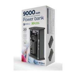 Батарея универсальная Gembird 9000mAh, QC3.0, Transparent Фото 4
