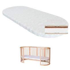 Матрас для детской кроватки Ingvart Smart Bed Oval кокос+поролон, 60х72 см Фото