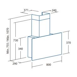 Вытяжка кухонная Cata Greco 80 wh Фото 1