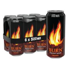 Энергетический напиток Burn Original Безалкогольный сильногазированный 500 мл Фото 1