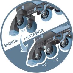 Роликовые коньки Globber 2в1 сіро-сині р.26-29, до 20кг, 3+ Фото 11