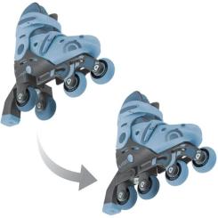 Роликовые коньки Globber 2в1 сіро-сині р.26-29, до 20кг, 3+ Фото 3