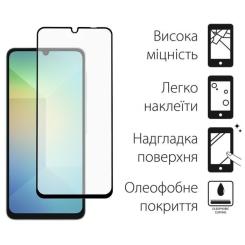 Стекло защитное Dengos Full Glue Samsung Galaxy A06 (black) Фото 1