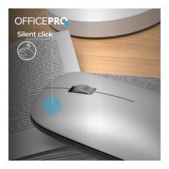 Мышка OfficePro M225S Silent Click Wireless Silver Фото 9