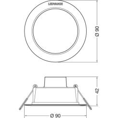 Светильник LEDVANCE DL IP44 DN 90 4W 840 WT Фото 3