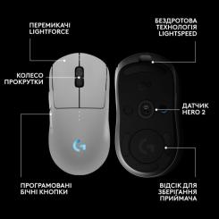 Мышка Logitech G Pro 2 Lightspeed Wireless White Фото 5