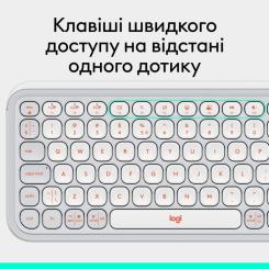 Клавиатура Logitech POP Icon Keys Bluetooth UA Off-White Фото 7