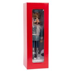 Новогодняя фигурка Novogod`ko Щелкунчик 20 см Дерево Голубой Фото 2