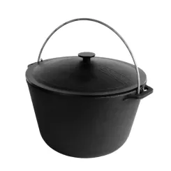 Котел туристический Brizoll чавунний з кришкою 8 л Фото