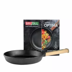 Сковорода Brizoll Optima чавунна з ручкою 280х40 мм Фото 1