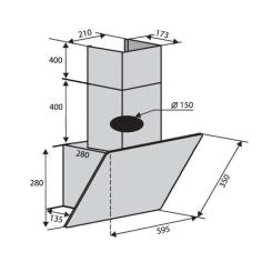 Вытяжка кухонная Ventolux MODENA 60 BG (700) TC MS Фото 6