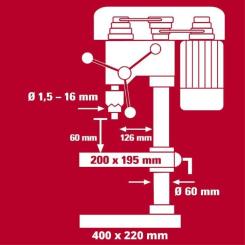 Сверлильный станок Einhell TC-BD 630/1 630Вт, 250-2400об/хв Фото 8