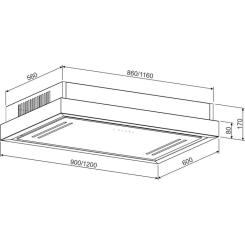 Вытяжка кухонная GRANADO Alia 2914-1800 black glass Фото 11