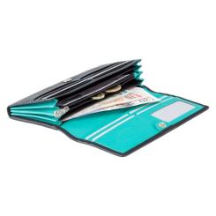 Кошелек Visconti CD21Topaz Black Aqua Фото 3
