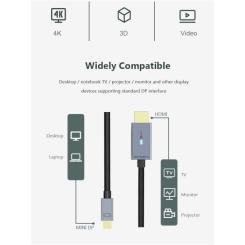 Кабель мультимедийный Cabletime miniDisplayPort M to HDMI M 1.0m Фото 6