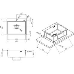 Мойка кухонная Kroner KDBrush6050HM Фото 8