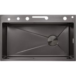 Мойка кухонная Kroner SchwarzeSET7546ARTHM Фото