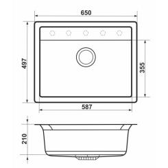 Мойка кухонная GRANADO ARTES avena з сифоном Фото 6