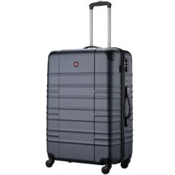 Чемодан Wenger Amplar, велика, пластик, 4 колеса, синя Фото