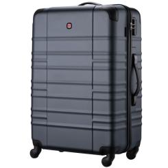 Чемодан Wenger Amplar, велика, пластик, 4 колеса, синя Фото 1