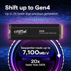Накопитель SSD Micron M.2 2280 2TB P310 with heatsink Фото 2