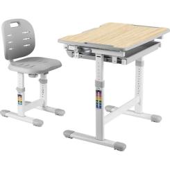Парта со стулом FunDesk Piccolino III Grey-w Фото 1