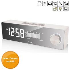 Настольные часы Technoline з радіо WT483 White/Silver Фото 3