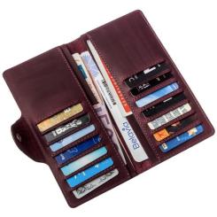 Кошелек Shvigel Женский из винтажной кожи Бордовый Фото 5