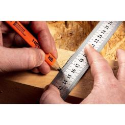 Линейка строительная Neo Tools нержавеющая сталь, 500мм Фото 4