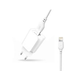 Зарядное устройство XO L35D 2USB / 2.1А + Lightning white Фото 1