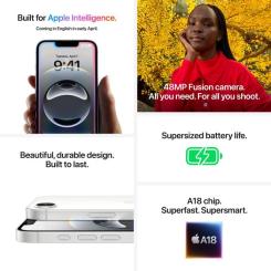 Мобильный телефон Apple iPhone 16e 128GB Black Фото 6