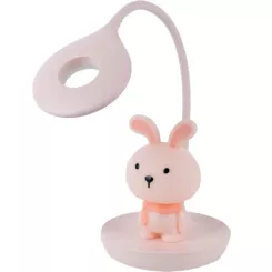 Настольная лампа Kite Bunny LED с аккумулятором, розовая Фото