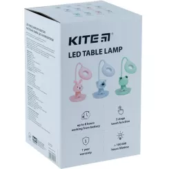 Настольная лампа Kite Bunny LED с аккумулятором, розовая Фото 3